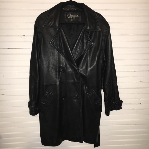 Colebrook and Co Genuine Leather Jacket Trench